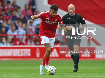 Morgan Gibbs-White of Nottingham Forest during the Premier League match between Nottingham Forest and Wolverhampton Wanderers at the City Gr...