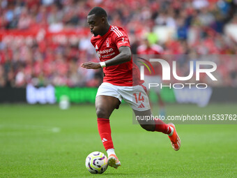 Callum Hudson-Odoi of Nottingham Forest runs with the ball during the Premier League match between Nottingham Forest and Wolverhampton Wande...