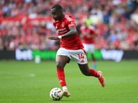 Callum Hudson-Odoi of Nottingham Forest runs with the ball during the Premier League match between Nottingham Forest and Wolverhampton Wande...