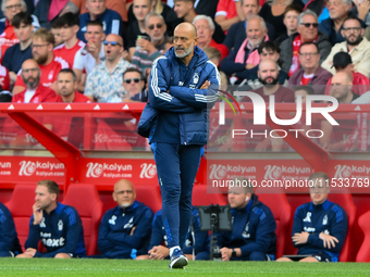 Nuno Espirito Santo, Nottingham Forest head coach, looks on during the Premier League match between Nottingham Forest and Wolverhampton Wand...