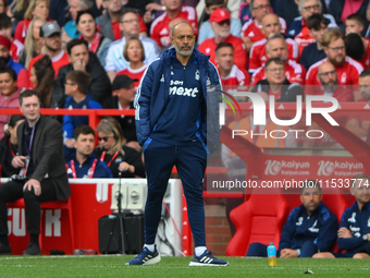 Nuno Espirito Santo, Nottingham Forest head coach, looks on during the Premier League match between Nottingham Forest and Wolverhampton Wand...