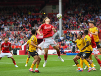 Ryan Yates of Nottingham Forest heads the ball during the Premier League match between Nottingham Forest and Wolverhampton Wanderers at the...