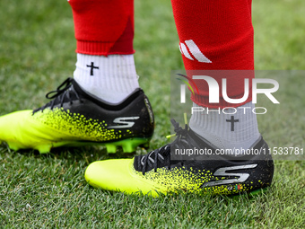 Boots and socks of Anthony Elanga of Nottingham Forest during the Premier League match between Nottingham Forest and Wolverhampton Wanderers...