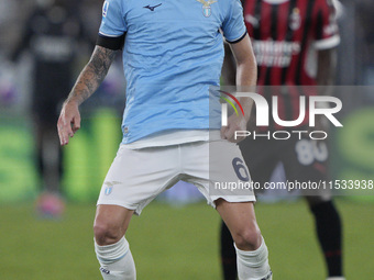 Nicolo Rovella of S.S. Lazio is in action during the Serie A match between Lazio and Milan at Stadio Olimpico in Rome, Italy, on August 31,...