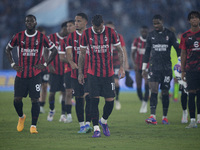 The AC Milan player shows disappointment at the end of the Serie A match between Lazio and Milan at Stadio Olimpico in Rome, Italy, on Augus...