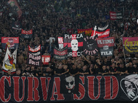 AC Milan supporters during the Serie A match between Lazio and Milan at Stadio Olimpico in Rome, Italy, on August 31, 2024. (