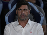 Paulo Fonseca, head coach of AC Milan, during the Serie A match between Lazio and Milan at Stadio Olimpico in Rome, Italy, on August 31, 202...