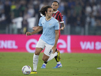 Matteo Guendouzi of S.S. Lazio is in action during the Serie A match between Lazio and Milan at Stadio Olimpico in Rome, Italy, on August 31...