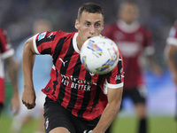 Filippo Terracciano of AC Milan is in action during the Serie match between Lazio and Milan at Stadio Olimpico in Rome, Italy, on August 31,...