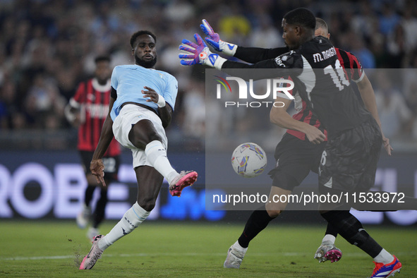 Boulaye Dia of S.S. Lazio is in action during the Serie match between Lazio and Milan at Stadio Olimpico in Rome, Italy, on August 31, 2024....