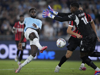 Boulaye Dia of S.S. Lazio is in action during the Serie match between Lazio and Milan at Stadio Olimpico in Rome, Italy, on August 31, 2024....