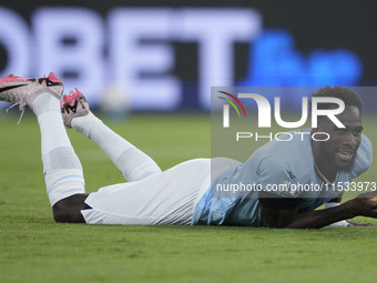 Boulaye Dia of S.S. Lazio is in action during the Serie A match between Lazio and Milan at Stadio Olimpico in Rome, Italy, on August 31, 202...