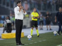 Paulo Fonseca, head coach of AC Milan, during the Serie A match between Lazio and Milan at Stadio Olimpico in Rome, Italy, on August 31, 202...