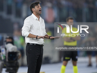 During the Serie A match between Lazio and Milan at Stadio Olimpico in Rome, Italy, on August 31, 2024. (