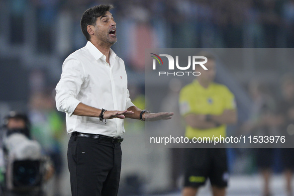 During the Serie A match between Lazio and Milan at Stadio Olimpico in Rome, Italy, on August 31, 2024. 