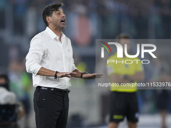 During the Serie A match between Lazio and Milan at Stadio Olimpico in Rome, Italy, on August 31, 2024. (