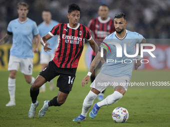 Valentin Castellanos of S.S. Lazio is in action during the Serie A match between Lazio and Milan at Stadio Olimpico in Rome, Italy, on Augus...