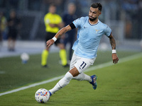 Valentin Castellanos of S.S. Lazio is in action during the Serie A match between Lazio and Milan at Stadio Olimpico in Rome, Italy, on Augus...