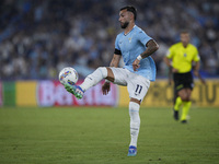 Valentin Castellanos of S.S. Lazio is in action during the Serie A match between Lazio and Milan at Stadio Olimpico in Rome, Italy, on Augus...