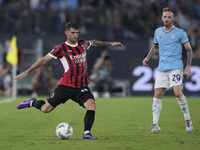 Christian Pulisic of AC Milan is in action during the Serie A match between Lazio and Milan at Stadio Olimpico in Rome, Italy, on August 31,...