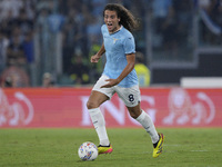 Matteo Guendouzi of S.S. Lazio is in action during the Serie A match between Lazio and Milan at Stadio Olimpico in Rome, Italy, on August 31...