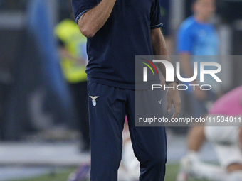 Marco Baroni, head coach of S.S. Lazio, during the Serie match between Lazio and Milan at Stadio Olimpico in Rome, Italy, on August 31, 2024...