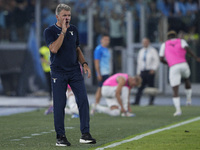 Marco Baroni, head coach of S.S. Lazio, during the Serie match between Lazio and Milan at Stadio Olimpico in Rome, Italy, on August 31, 2024...