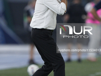 Paulo Fonseca, head coach of AC Milan, during the Serie A match between Lazio and Milan at Stadio Olimpico in Rome, Italy, on August 31, 202...