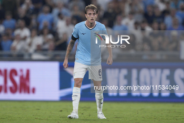 Nicolo Rovella of S.S. Lazio looks on during the Serie A match between Lazio and Milan at Stadio Olimpico in Rome, Italy, on August 31, 2024...