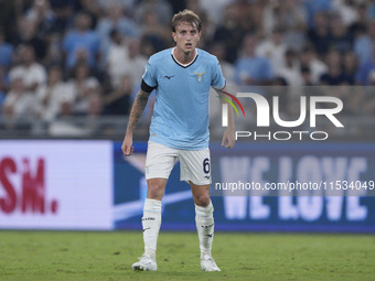 Nicolo Rovella of S.S. Lazio looks on during the Serie A match between Lazio and Milan at Stadio Olimpico in Rome, Italy, on August 31, 2024...