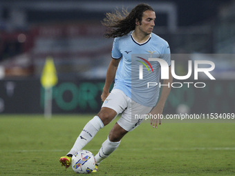 Matteo Guendouzi of S.S. Lazio is in action during the Serie A match between Lazio and Milan at Stadio Olimpico in Rome, Italy, on August 31...