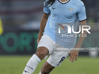 Matteo Guendouzi of S.S. Lazio is in action during the Serie A match between Lazio and Milan at Stadio Olimpico in Rome, Italy, on August 31...