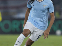 Matteo Guendouzi of S.S. Lazio is in action during the Serie A match between Lazio and Milan at Stadio Olimpico in Rome, Italy, on August 31...