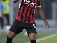 Ruben Loftus-Cheek of AC Milan is in action during the Serie match between Lazio and Milan at Stadio Olimpico in Rome, Italy, on August 31,...