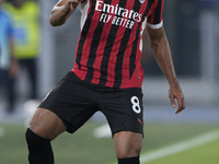 Ruben Loftus-Cheek of AC Milan is in action during the Serie match between Lazio and Milan at Stadio Olimpico in Rome, Italy, on August 31,...