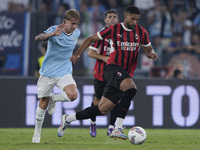 Ruben Loftus-Cheek of AC Milan is in action during the Serie match between Lazio and Milan at Stadio Olimpico in Rome, Italy, on August 31,...