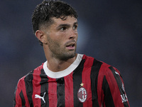 Christian Pulisic of AC Milan looks on during the Serie A match between Lazio and Milan at Stadio Olimpico in Rome, Italy, on August 31, 202...