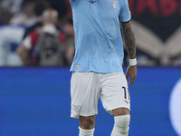 Valentin Castellanos of S.S. Lazio celebrates after scoring a goal during the Serie A match between Lazio and Milan at Stadio Olimpico in Ro...