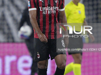 Ruben Loftus-Cheek of AC Milan is in action during the Serie match between Lazio and Milan at Stadio Olimpico in Rome, Italy, on August 31,...