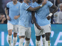 Boulaye Dia of S.S. Lazio celebrates after scoring a goal during the Serie A match between Lazio and Milan at Stadio Olimpico in Rome, Italy...