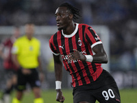 Tammy Abraham of AC Milan is in action during the Serie match between Lazio and Milan at Stadio Olimpico in Rome, Italy, on August 31, 2024....