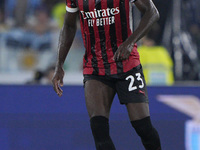 Fikayo Tomori of AC Milan is in action during the Serie A match between Lazio and Milan at Stadio Olimpico in Rome, Italy, on August 31, 202...