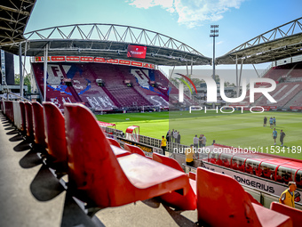 Overview of the stadium during the match Utrecht - Twente at the Stadium Galgenwaard for the Dutch Eredivisie 4th round season 2024-2025 in...