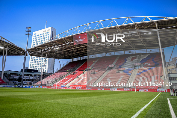 Overview of the stadium during the match Utrecht - Twente at the Stadium Galgenwaard for the Dutch Eredivisie 4th round season 2024-2025 in...