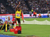 Andy Diaz Hernandez (ITA) competes in Triple Jump Men during the IAAF Wanda Diamond League: Golden Gala Pietro Mennea at Olympic Stadium in...