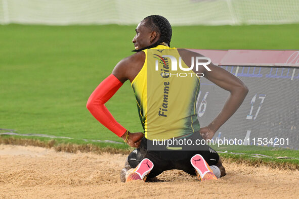 Andy Diaz Hernandez (ITA) competes in Triple Jump Men during the IAAF Wanda Diamond League: Golden Gala Pietro Mennea at Olympic Stadium in...