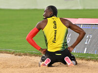 Andy Diaz Hernandez (ITA) competes in Triple Jump Men during the IAAF Wanda Diamond League: Golden Gala Pietro Mennea at Olympic Stadium in...