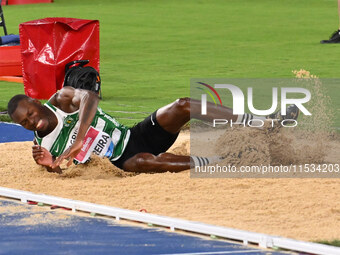 Tiago Pereira (POR) competes in Triple Jump Men during the IAAF Wanda Diamond League: Golden Gala Pietro Mennea at Olympic Stadium in Rome,...