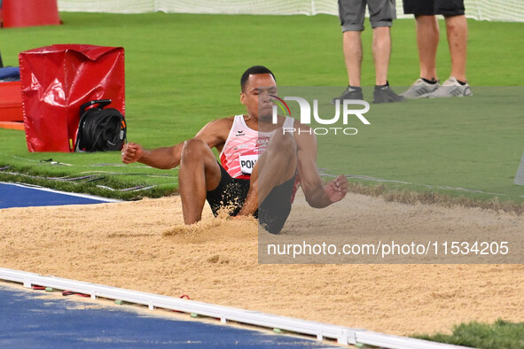 Jean-Marc Pontvianne (FRA) competes in the men's triple jump during the IAAF Wanda Diamond League: Golden Gala Pietro Mennea at Olympic Stad...