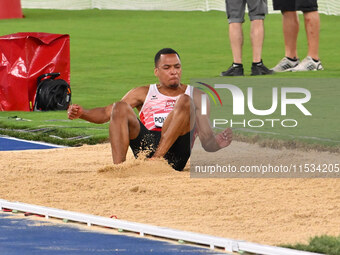 Jean-Marc Pontvianne (FRA) competes in the men's triple jump during the IAAF Wanda Diamond League: Golden Gala Pietro Mennea at Olympic Stad...